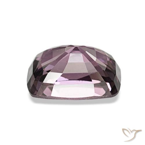 1.38캐럿 천연 딥 퍼플 레드 스피넬, 쿠션 컷, 7.1×5.3 mm, VVS-VS