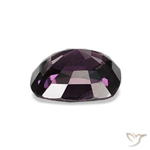 1.48캐럿 천연 다크 퍼플 스피넬, 쿠션 컷, 7.4×6.3 mm, VVS-VS