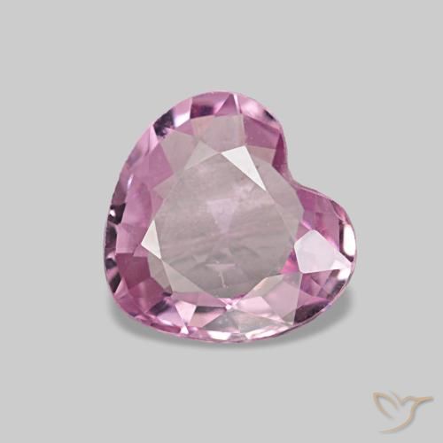 0.65캐럿 천연 인텐스 핑크 스피넬, 하트 모양, 6×5.6 mm, VVS-VS