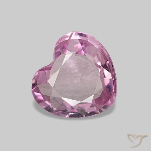 0.65캐럿 천연 인텐스 핑크 스피넬, 하트 모양, 6×5.6 mm, VVS-VS