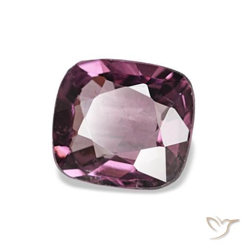 0.95캐럿 천연 딥 퍼플 레드 스피넬, 쿠션 컷, 6.4×5.8 mm, VVS-VS