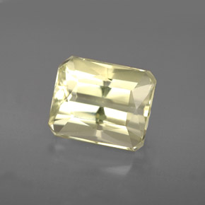5.34캐럿 천연 라이트 옐로우 스포듀민, 에메랄드 컷, 10.2×8.3 mm, VVS-VS