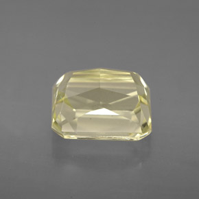5.34캐럿 천연 라이트 옐로우 스포듀민, 에메랄드 컷, 10.2×8.3 mm, VVS-VS