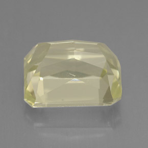 5.79캐럿 천연 라이트 옐로우 스포듀민, 에메랄드 컷, 10.8×9.2 mm, VVS-VS