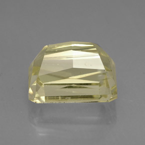 5.03캐럿 천연 옐로우 스포듀민, 에메랄드 컷, 10.1×8.1 mm, VVS-VS