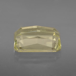 5.33캐럿 천연 라이트 옐로우 스포듀민, 에메랄드 컷, 11.3×9.2 mm, VS