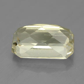 6.78캐럿 천연 옐로우 스포듀민, 에메랄드 컷, 13.3×8 mm, SI