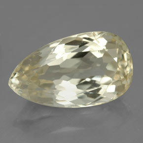 11.46캐럿 천연 옐로우 스포듀민, 배 모양, 18.2×10.6 mm, SI