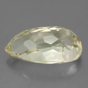 11.46캐럿 천연 옐로우 스포듀민, 배 모양, 18.2×10.6 mm, SI