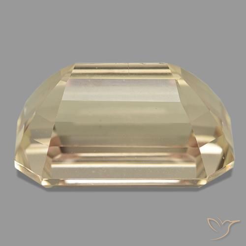 47.04캐럿 천연 Light Neutral Orange 스포듀민, 에메랄드 컷, 24.3×16.3 mm, VS