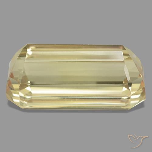 122.78캐럿 천연 라이트 오렌지 스포듀민, 에메랄드 컷, 37.6×18.8 mm, VVS