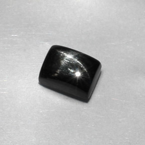 1.82캐럿 천연 검정색 스타 디옵사이드, 바게트, 7.1×5.2 mm, 불투명체