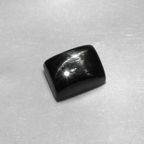 1.82캐럿 천연 검정색 스타 디옵사이드, 바게트, 7.1×5.2 mm, 불투명체