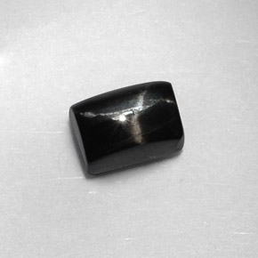 1.89캐럿 천연 검정색 스타 디옵사이드, 바게트, 7×5.1 mm, 불투명체