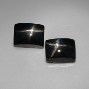 캐럿 천연 검정색 스타 디옵사이드 보석, 바게트, 8.1×6 mm, 불투명체