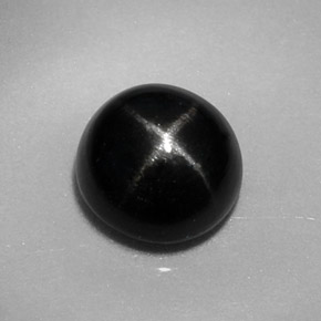 1.84캐럿 천연 검정색 스타 디옵사이드, 라운드 컷, 7.02 mm, 불투명체