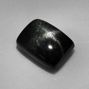 1.87캐럿 천연 검정색 스타 디옵사이드, 바게트, 7.9×5.8 mm, 불투명체