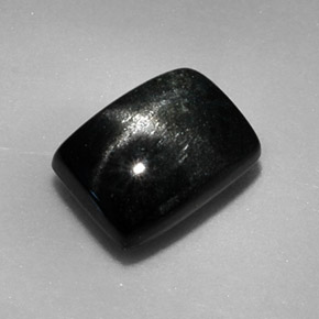 1.87캐럿 천연 검정색 스타 디옵사이드, 바게트, 7.9×5.8 mm, 불투명체