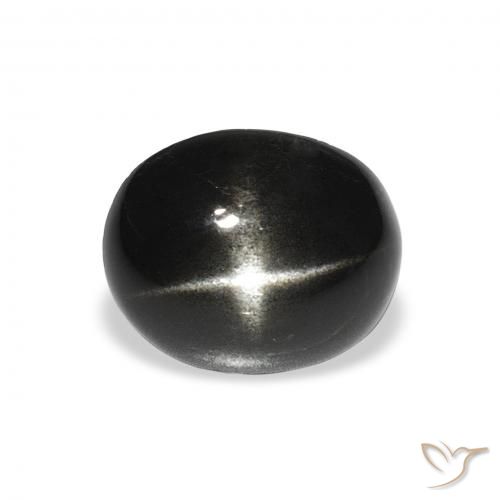 3.60ct 자연스러운 검은색 스타 디옵사이드, 타원형, 불투명체