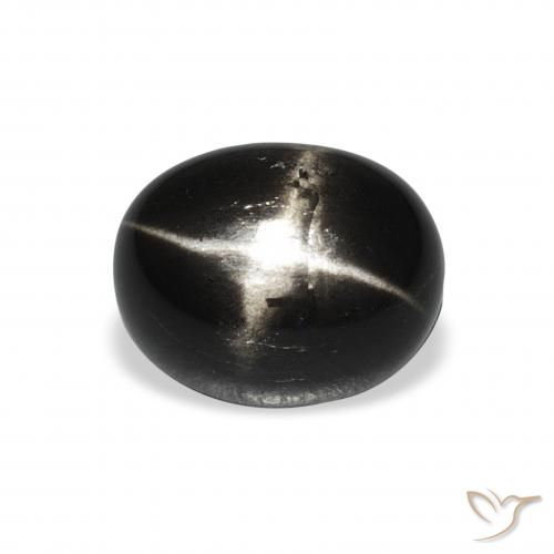 4.73ct 자연스러운 검은색 스타 디옵사이드, 타원형, 불투명체