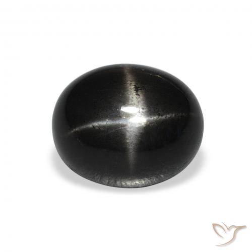 4.97ct 자연스러운 검은색 스타 디옵사이드, 타원형, 불투명체