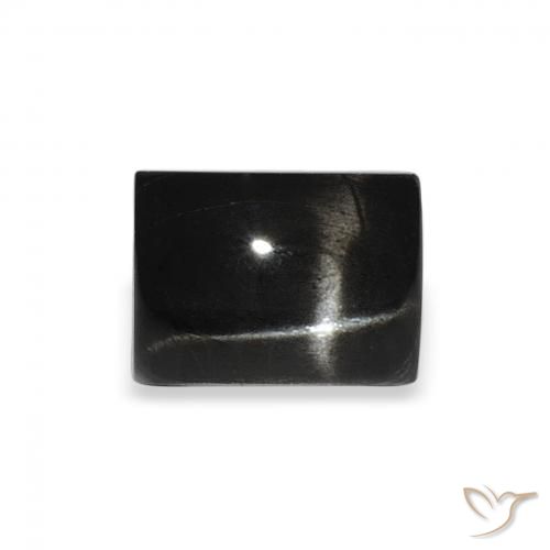 3.12ct 자연스러운 검은색 스타 디옵사이드, 바게트, 불투명체