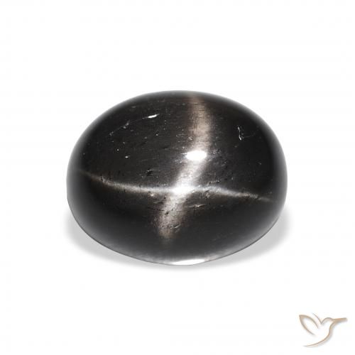 4.64ct 자연스러운 검은색 스타 디옵사이드, 타원형, 불투명체