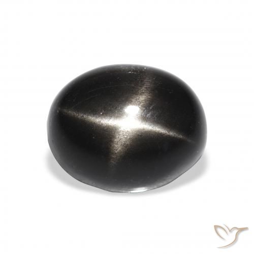 4.94ct 자연스러운 검은색 스타 디옵사이드, 타원형, 불투명체
