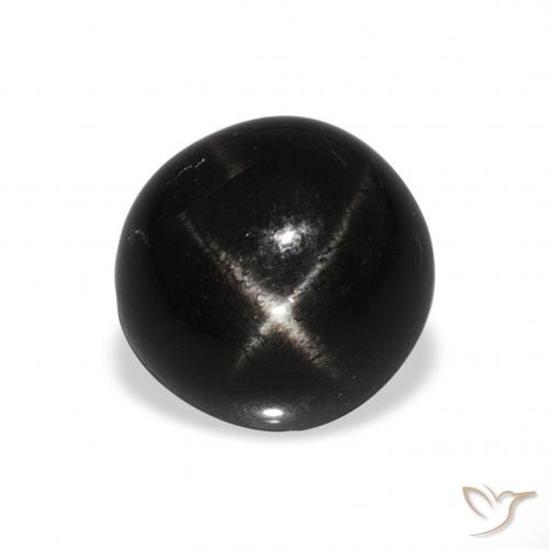 2.74ct 자연스러운 검은색 스타 디옵사이드, 둥근, 불투명체
