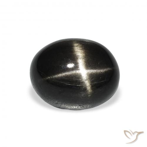 5.32ct 자연스러운 검은색 스타 디옵사이드, 타원형, 불투명체