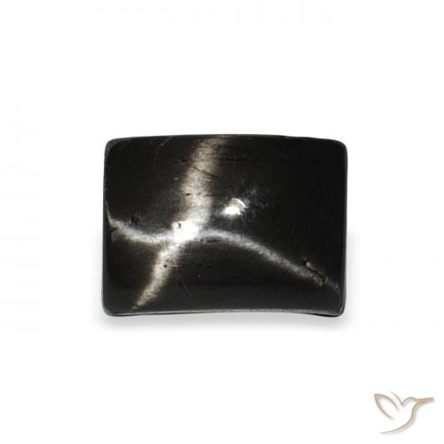 2.85ct 자연스러운 검은색 스타 디옵사이드, 바게트, 불투명체