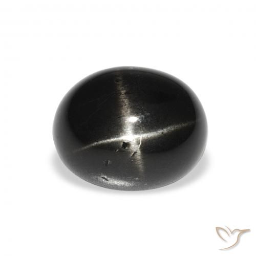 4.75ct 자연스러운 검은색 스타 디옵사이드, 타원형, 불투명체