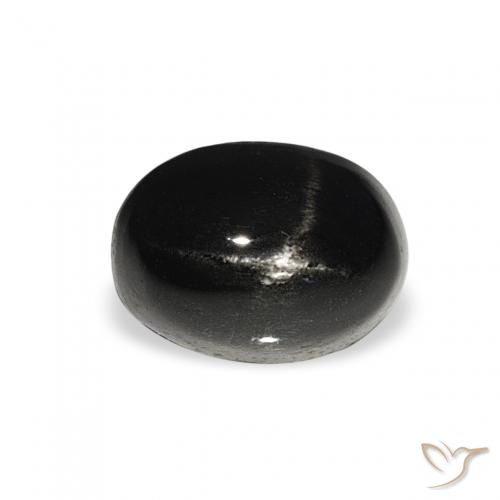 1.72ct 자연스러운 검은색 스타 디옵사이드, 타원형, 불투명체