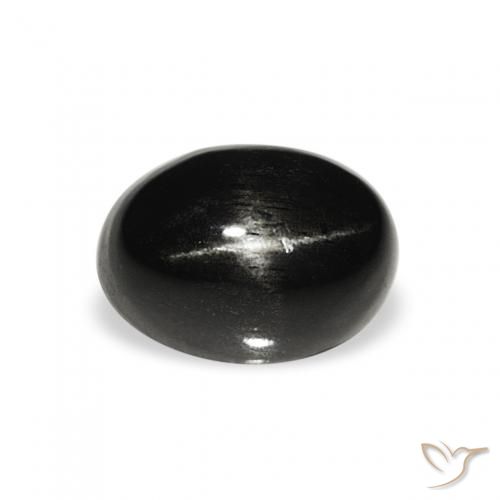 1.62ct 자연스러운 검은색 스타 디옵사이드, 타원형, 불투명체