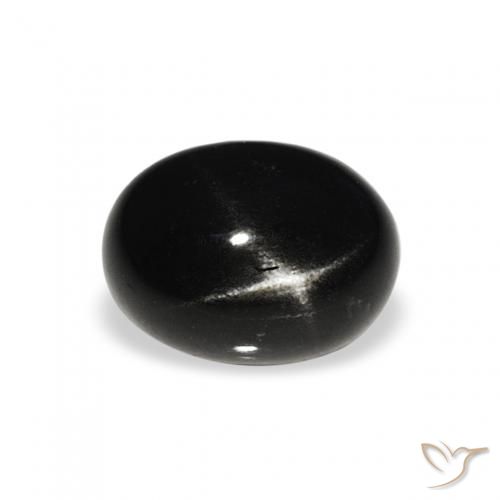 1.41ct 자연스러운 검은색 스타 디옵사이드, 타원형, 불투명체