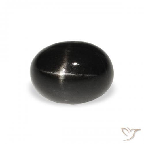 2.11ct 자연스러운 검은색 스타 디옵사이드, 타원형, 불투명체