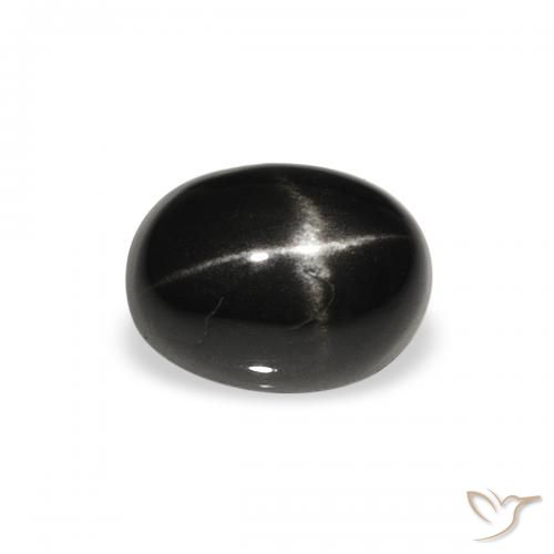 1.40ct 자연스러운 검은색 스타 디옵사이드, 타원형, 불투명체