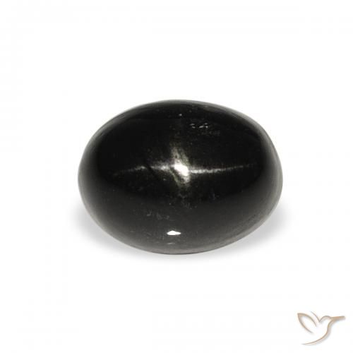 2.28ct 자연스러운 검은색 스타 디옵사이드, 타원형, 불투명체