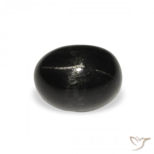 2.45ct 자연스러운 검은색 스타 디옵사이드, 타원형, 불투명체