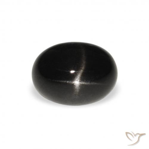 2.61ct 자연스러운 검은색 스타 디옵사이드, 타원형, 불투명체