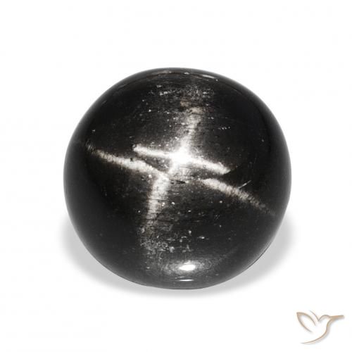 11.26ct 검은색 스타 디옵사이드, 둥근, 불투명체