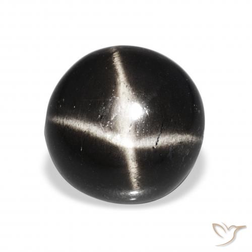 8.06ct 검은색 스타 디옵사이드, 둥근, 불투명체