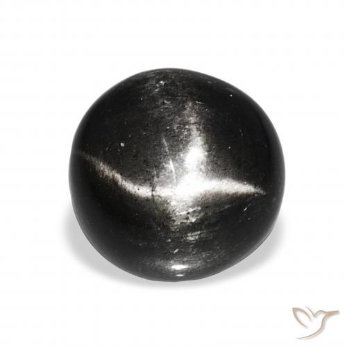 6.96ct 검은색 스타 디옵사이드, 둥근, 불투명체