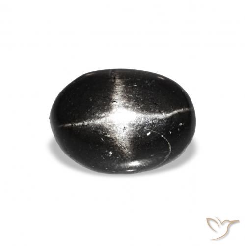1.48ct 검은색 스타 디옵사이드, 타원형, 투명한