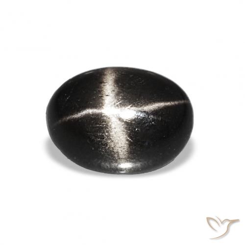 1.55ct 검은색 스타 디옵사이드, 타원형, 불투명체