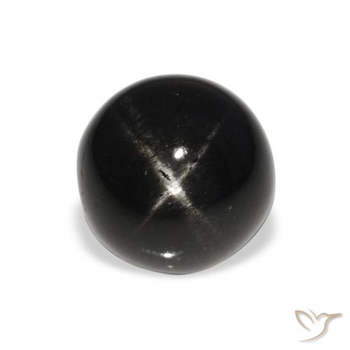 8.51ct 자연스러운 검은색 스타 디옵사이드, 둥근, 불투명체