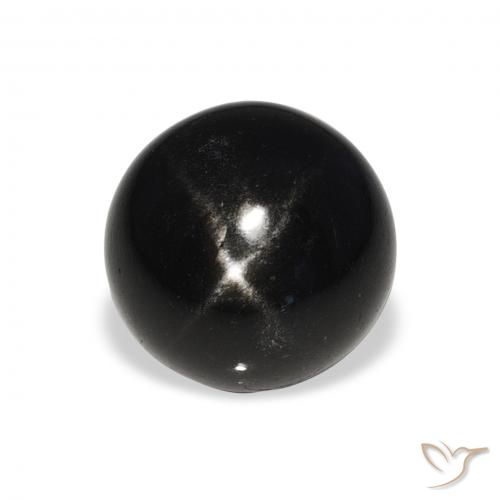 7.08ct 자연스러운 검은색 스타 디옵사이드, 둥근, 불투명체