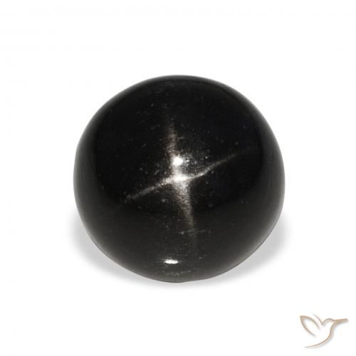 8.59ct 자연스러운 검은색 스타 디옵사이드, 둥근, 불투명체