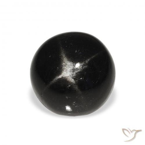 7.23ct 자연스러운 검은색 스타 디옵사이드, 둥근, 불투명체