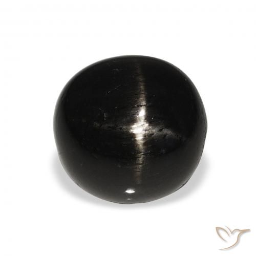 6.00ct 자연스러운 검은색 스타 디옵사이드, 둥근, 불투명체